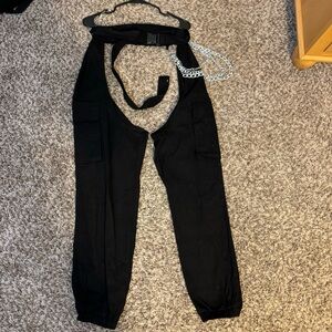 NWOT iheartraves darkest hour chains chaps, size large